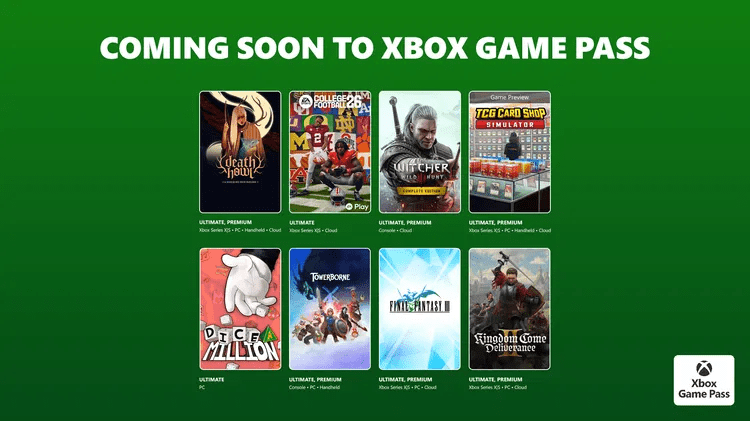 Nouveaux jeux Xbox Game Pass de février&nbsp;2026